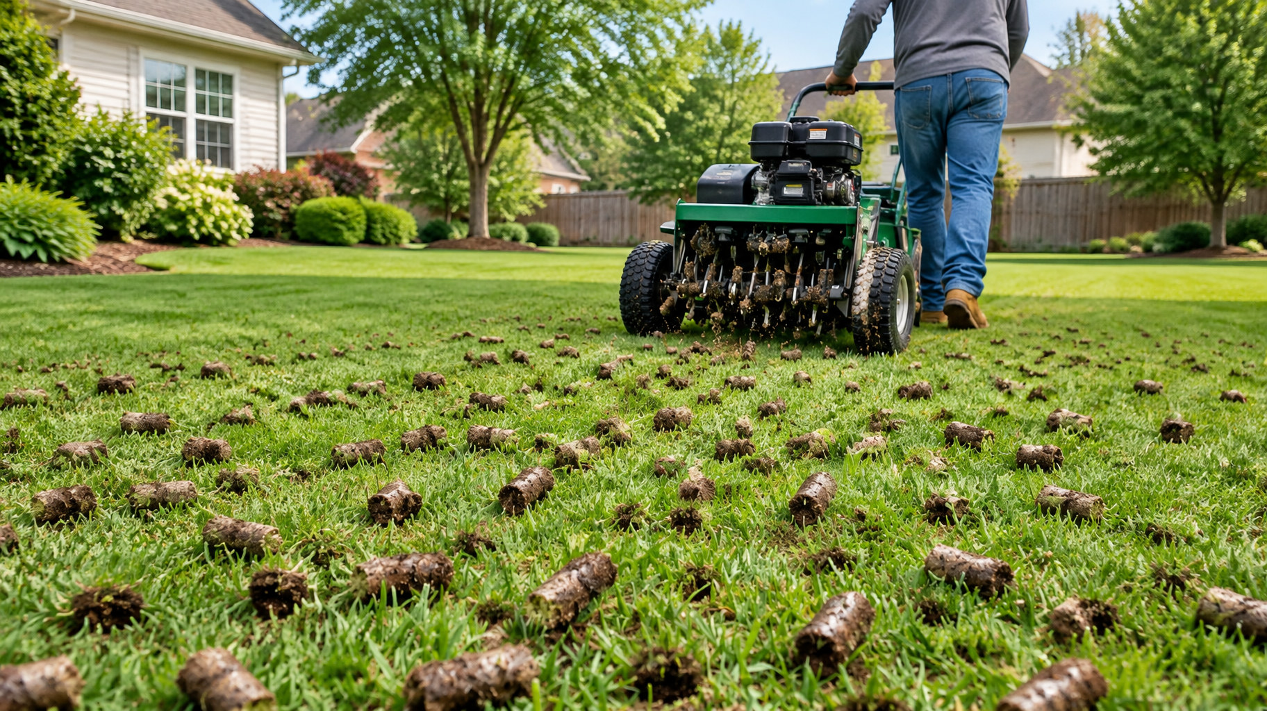 Professional Lawn Aeration in Houston